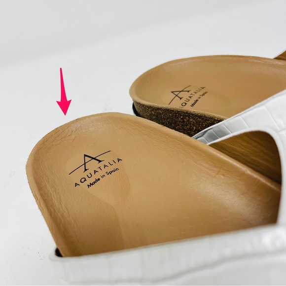 AQUATALIA ARIANA CROC EMBOSSED SANDALS SZ8 - Picture 5 of 10